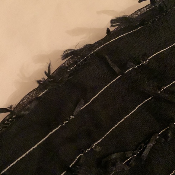 Authentic Y2K Funhouse NYC gothic pinstriped mini skirt tulle and ribbons XXL - Picture 8 of 8